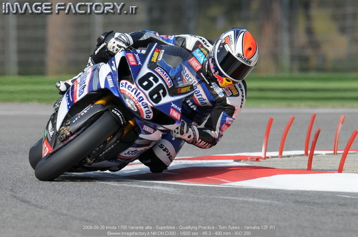 2009-09-26 Imola 1785 Variante alta - Superbike - Qualifyng Practice - Tom Sykes - Yamaha YZF R1